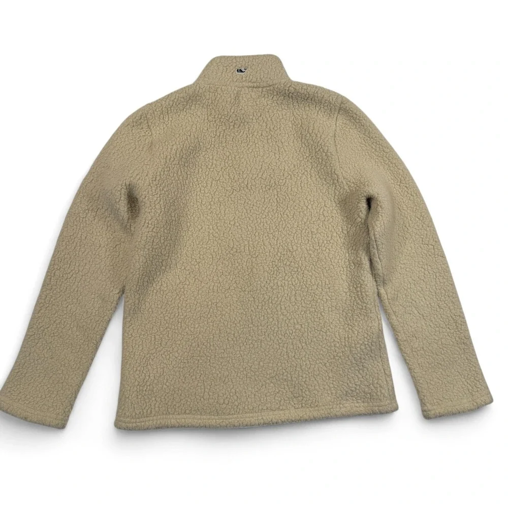 Vineyard Vines Kids‎ XL 18 Tan Fleece Quarter Zip Pullover Sweater Youth - Picture 2 of 10